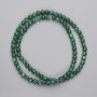 Malachite Beads Smooth Round 4mm on Thread, 40cm Length