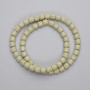 Volcanic Lava Beads Cylindrical, diameter 6x6mm± on thread, length 38cm+