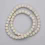 Beige Lava Beads Cylindrical 6.5mm ± on thread, length 38cm+