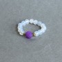 Opalite Beadring Smooth Ball, diameter 4mm±; Turmaline Faceted Coin 6mm±; Hematite 2mm±; Stretch