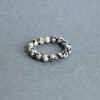 Dalmatian Jasper Bead Wrap Hoop, smooth bead 4mm±, stretch
