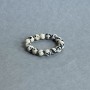 Dalmatian Jasper Bead Wrap Hoop, smooth bead 4mm±, stretch