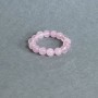 Ring 'Pink Quartz' smooth bead, diameter 4mm±, stretch