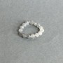 Labrodorite Faceted Bead Ring, 4mm± Stretch