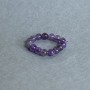 Amethyst Bead Ring, smooth sphere, diameter 4mm± stretch
