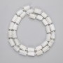 Adularia Faceted Beads on Thread, 9.5-10×6-6.5 mm, 5 mm+- seed beads+- length 40 cm+- on thread
