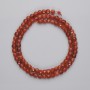 Carnelian Beads Faceted Cube, 4x4mm diameter, 38cm+ length on thread