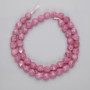 Tourmaline Beads, Multifaceted, 7.5×6.5 mm on thread, 37 cm length