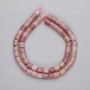 Rhodonite Beads Cylindrical 6x6 mm, 38 cm on a Thread