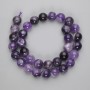 Amethyst Beads Smooth Round 12mm, 38cm Length on Thread