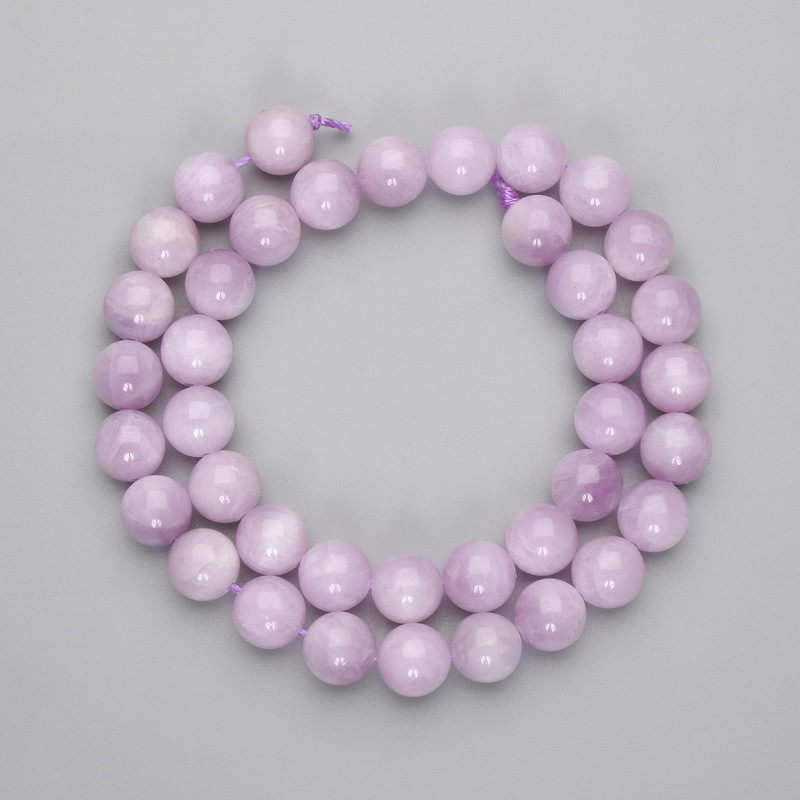 Kunzite Beads Smooth Sphere 10mm Diameter, 39cm+ length on Thread