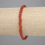 Carnelian Bracelet Faceted Cube 4x4 mm, 18 cm long, stretchy