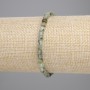 Prehnite Bracelet Faceted Cube, 4x4mm, 18cm+-, stretch