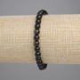 Bracelet, Sunstone Obsidian, smooth bead, 6mm diameter, stretch length 18cm