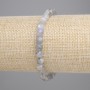 Bracelet with Faceted Labradorite Bead, 6mm diameter, length 18cm, stretch