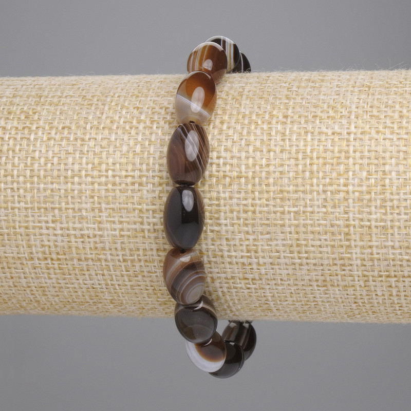 Agate Barrel Bracelet, diameter 12×8mm, length 18cm, stretchy</name