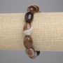 Agate Barillo Bracelet, 16x12mm barrels, 18cm length, stretch