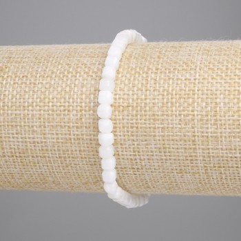 Adularia Beaded Cube-Shaped Bracelet, 4x4 mm, stretchy 18 cm
