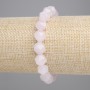 Bracelet Pink Quartz Multifaceted Beads, 10x8 mm facets, 5mm+-, length 18 cm+- stretch