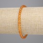 Bracelet Citrine Smooth Beads, 4mm diameter, 18cm length, stretch