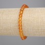 Bracelet Citrine smooth beads, diameter 6mm±, length 18cm±, stretch