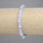 Bracelet with Scarab Shell Rondel Beads, 5x2 mm diameter, 18 cm length, stretch