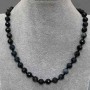 Hawk's Eye Faceted Round Beads 8mm+-, length 45cm+- with clasp
