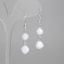Aquamarine Earrings with Multisided Cut 9.5x8mm± 8x7mm±, length 45mm±
