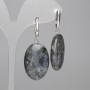 Earrings Labradorite Oval 30x20mm, length 55mm