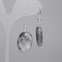 Earrings Labradorite Oval 25×18mm+-, length 45mm+-