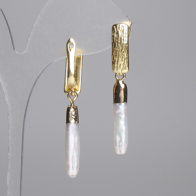 Baroque Pearl Earrings 25×5, 5mm±, length 50mm± (assortment sizes)