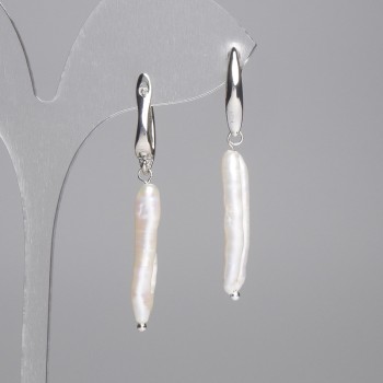 Earrings Baroque Pearls 27x5mm+-, length 45mm+- (assorted sizes)