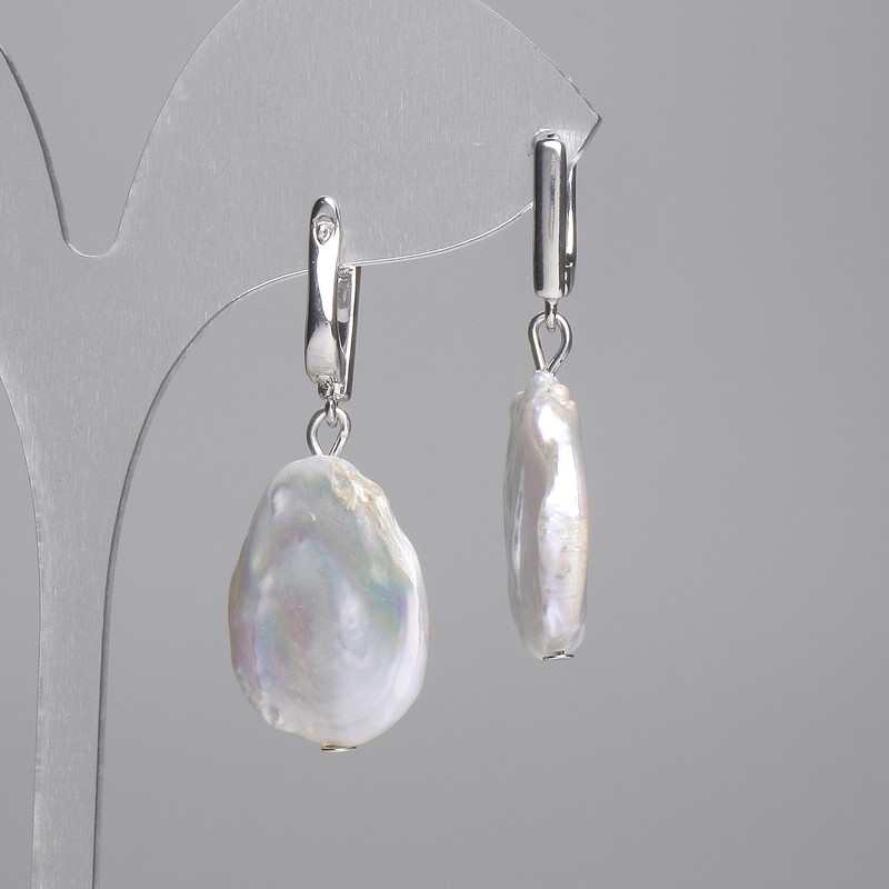 Earrings Baroque Pearls 29mm+-, length 40mm+-