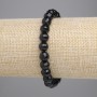 Agate Bracelet (single) Black Czech Glass Bead 8mm, ± length 18cm Stretch