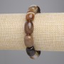 Agate Barilo Bead Bracelet 15×12mm ±, 18cm ± Stretch