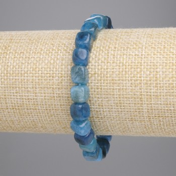 Apatite Cube Bracelet 7x7mm +-, length 18 cm +- stretch