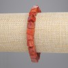 Sponge Coral Cube Beaded Bracelet 7 mm, 5×7-7, 5mm +-, length 7.5 in (18 cm) stretch