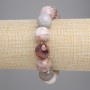 Bracelet of Fossilized Coral Smooth Bead, 14mm diameter ±, length 18cm ± stretch