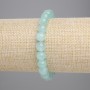 Amazonite Bead Bracelet, smooth spheres 8 mm diameter, length 18 cm, stretch