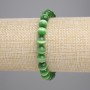 Bracelet Green Cat's Eye Smooth Bead, diameter 8mm+-, length 18cm+- stretch