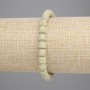 Bracelet of Green Lava Volcano Cylinder Beads, diameter 6x6mm, length 18cm, stretch