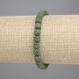 Bracelet of Green Volcano Lava Cylinders, diameter 6x6mm±, length 18cm±, stretch