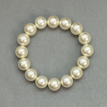 Majorca Bracelet (acrylic) smooth bead, diameter 12mm±, length 18cm± stretch