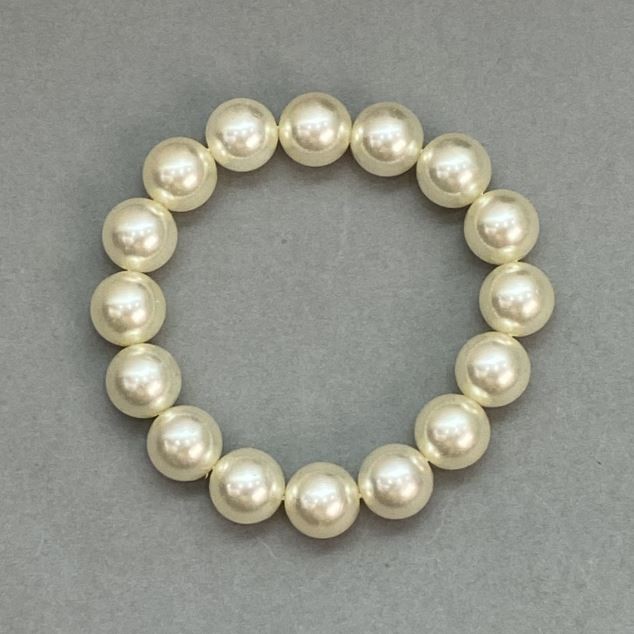 Majorca Bracelet (acrylic) smooth bead, diameter 12mm±, length 18cm± stretch