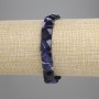 Sodalite Beaded Bracelet, square-cut stones, 5–10x8–10 mm, 18 cm adjustable stretch