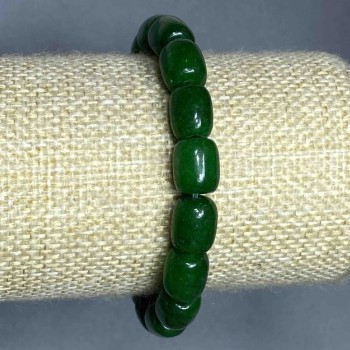Chrysoprase Barilo Bead Bracelet, diameter 10×8mm, stretch, length 18cm ±