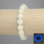 Onyx Bracelet (blue glow) smooth bead, 10mm diameter ±, length 18cm ± stretch