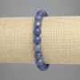 Porous coral bracelet with smooth round beads 8mm, stretch length 18cm