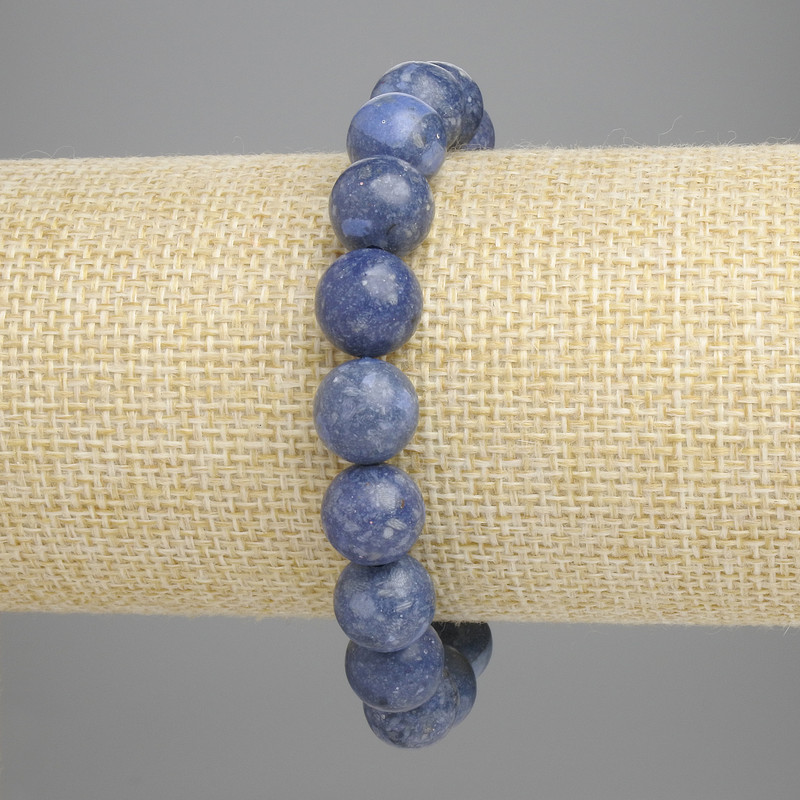 Sponge Coral Bracelet with Smooth Beads 10.5 mm±, length 18 cm± Stretch