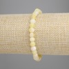 Yellow Frost Agate Bracelet smooth rounds, diameter 6mm ±, length 18cm ± stretch
